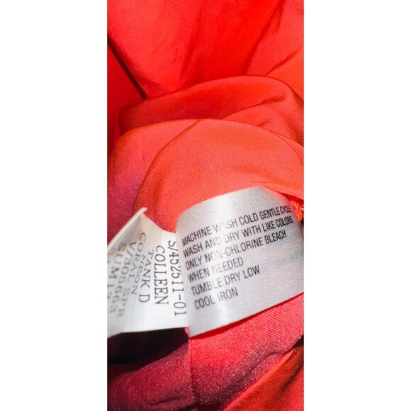 Gap Womens Bright Orange Tank Dress XS Polyester Shell & Lining - Picture 4 of 4